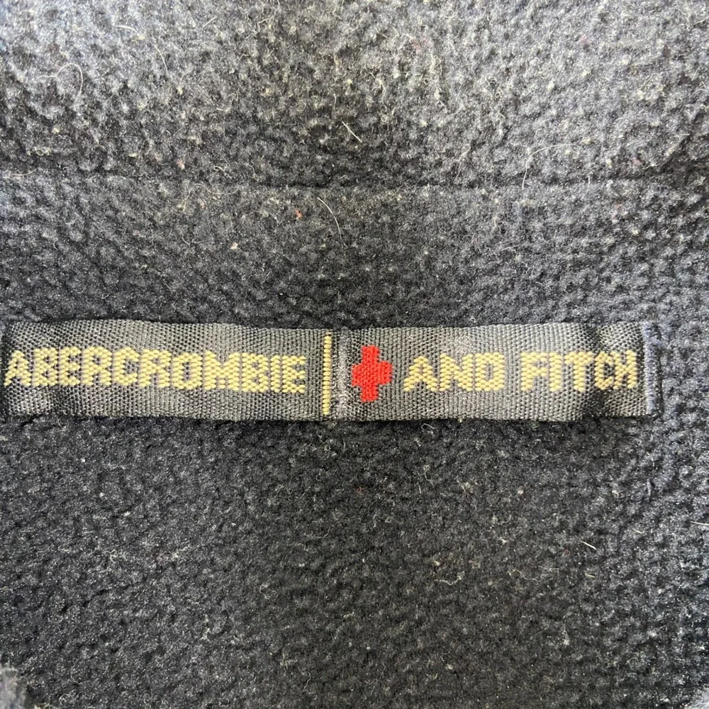 Vintage Abercrombie & Fitch Vest Mens XL Beige Fleece Lined Nylon Utility 90's